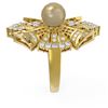 Image 2 : 2 ctw Diamond & Pearl Ring 18K Yellow Gold