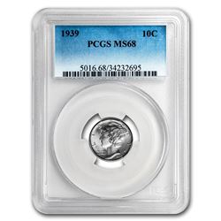 1939 Mercury Dime MS-68 PCGS