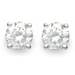 1.0 ctw Certified VS/SI Diamond Stud Earrings 14k White Gold