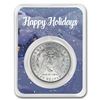 Image 2 : 1878-1904 Morgan Silver Dollar Winter Scene Card BU (Random Year)