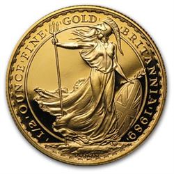 1989 Great Britain 1/2 oz Proof Gold Britannia