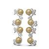 Image 2 : 4.12 ctw Diamond & Pearl Earrings 18K White Gold