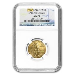 1/4 oz Gold American Eagle MS-70 NGC (Random Year)