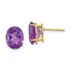 Image 1 : 14k 10x8 mm Oval Amethyst Earrings