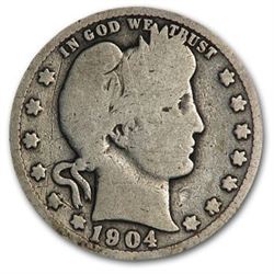 1904-O Barber Quarter Good