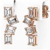 Image 3 : 4 ctw Emerald Cut Diamond Earrings 18K Rose Gold