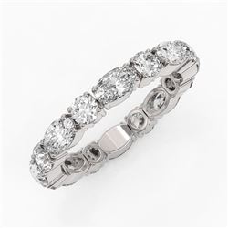 3.12 ctw Oval Cut Diamond Eternity Ring 18K White Gold