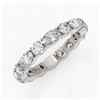 Image 1 : 3.12 ctw Oval Cut Diamond Eternity Ring 18K White Gold