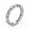 Image 2 : 3.12 ctw Oval Cut Diamond Eternity Ring 18K White Gold