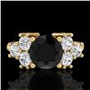 Image 2 : 1.51 ctw Fancy Black Diamond Engagment Art Deco Ring 18k Yellow Gold
