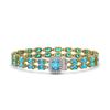 Image 1 : 17.24 ctw Swiss Topaz & Diamond Bracelet 14K Yellow Gold