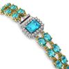 Image 2 : 17.24 ctw Swiss Topaz & Diamond Bracelet 14K Yellow Gold