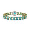 Image 3 : 17.24 ctw Swiss Topaz & Diamond Bracelet 14K Yellow Gold