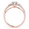 Image 2 : 0.75 ctw VS/SI Diamond Micro Pave Ring 18k Rose Gold