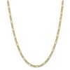 Image 1 : 10k Yellow Gold 4.4 mm Semi-Solid Figaro Chain - 26 in.