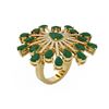 Image 1 : 11.74 ctw Emerald & Diamond Ring 18K Yellow Gold