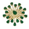 Image 3 : 11.74 ctw Emerald & Diamond Ring 18K Yellow Gold