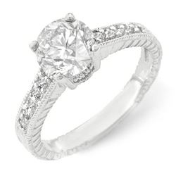 1.05 ctw Certified VS/SI Diamond Solitaire Ring 18k White Gold