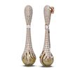 Image 1 : 4.28 ctw Diamond & Pearl Earrings 18K Rose Gold