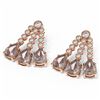 Image 3 : 20.22 ctw Morganite & Diamond Earrings 18K Rose Gold
