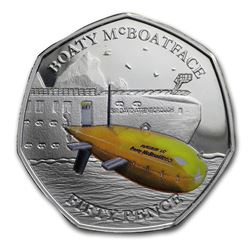 2019 British Antarctic Territory Silver Boaty McBoatface Proof