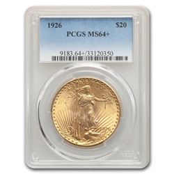 1926 $20 Saint-Gaudens Gold Double Eagle MS-64+ PCGS