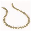 Image 2 : 16.4 ctw Princess Cut Diamond Micro Pave Necklace 18K Yellow Gold