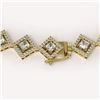 Image 3 : 16.4 ctw Princess Cut Diamond Micro Pave Necklace 18K Yellow Gold