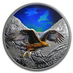 2019 RCM 2 oz Ag $30 Majestic Birds in Motion: Golden Eagle