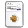 Image 1 : 1854 $3 Gold Princess Unc Details NGC (Cleaned)
