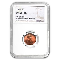 1944 Lincoln Cent MS-67+ NGC (Red)