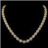 Image 1 : 17.28 ctw Pear Cut Diamond Micro Pave Necklace 18K Yellow Gold