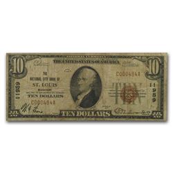 1929 Type 1 $10 St. Louis, MO Fine (CH#11989)