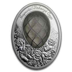 2019 Niue Silver FabergÃ© Eggs (Diamond Trellis Egg)