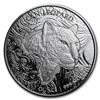 Image 1 : 2019 Republic of Ghana 1 oz Silver 5 Cedi African Leopard BU