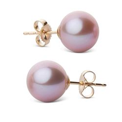 Elite Collection Lavender Freshwater Pearl Stud Earrings, 9.5-10.0mm