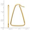 Image 2 : 14k Yellow Gold Triangle Dangle Hoop Earrings - 1.5x24 mm