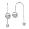 Image 1 : 14k White Gold Bead w/Screw End Threader Earrings