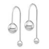 Image 2 : 14k White Gold Bead w/Screw End Threader Earrings