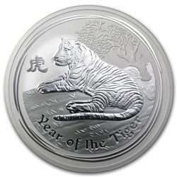 2010 Australia 10 oz Silver Year of the Tiger BU (Series II)