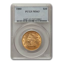 1880 $10 Liberty Gold Eagle MS-63 PCGS