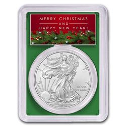 2019 Silver American Eagle MS-70 PCGS (FirstStrike®, Christmas)