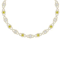 25 ctw SI/I Fancy Yellow Diamond Necklace 18K Yellow Gold