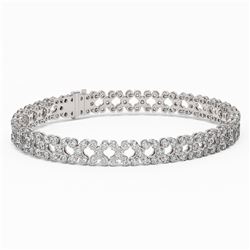 13 ctw Diamond Designer Bracelet 18K White Gold