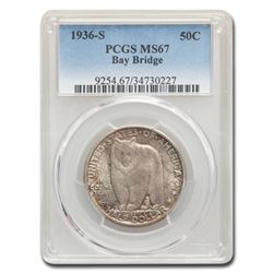 1936-S Bay Bridge Commemorative Half MS-67 PCGS
