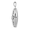 Image 1 : 14k White Gold Oval w/Diamond Vintage Locket - 30 mm