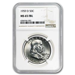 1959-D Franklin Half Dollar MS-65 NGC (FBL)
