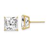 Image 1 : 14k 9 mm Square Zirconia Post Earrings