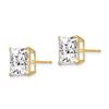 Image 2 : 14k 9 mm Square Zirconia Post Earrings