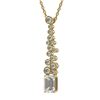 Image 2 : 1.2 ctw Emerald Cut Diamond Designer Necklace 18K Yellow Gold